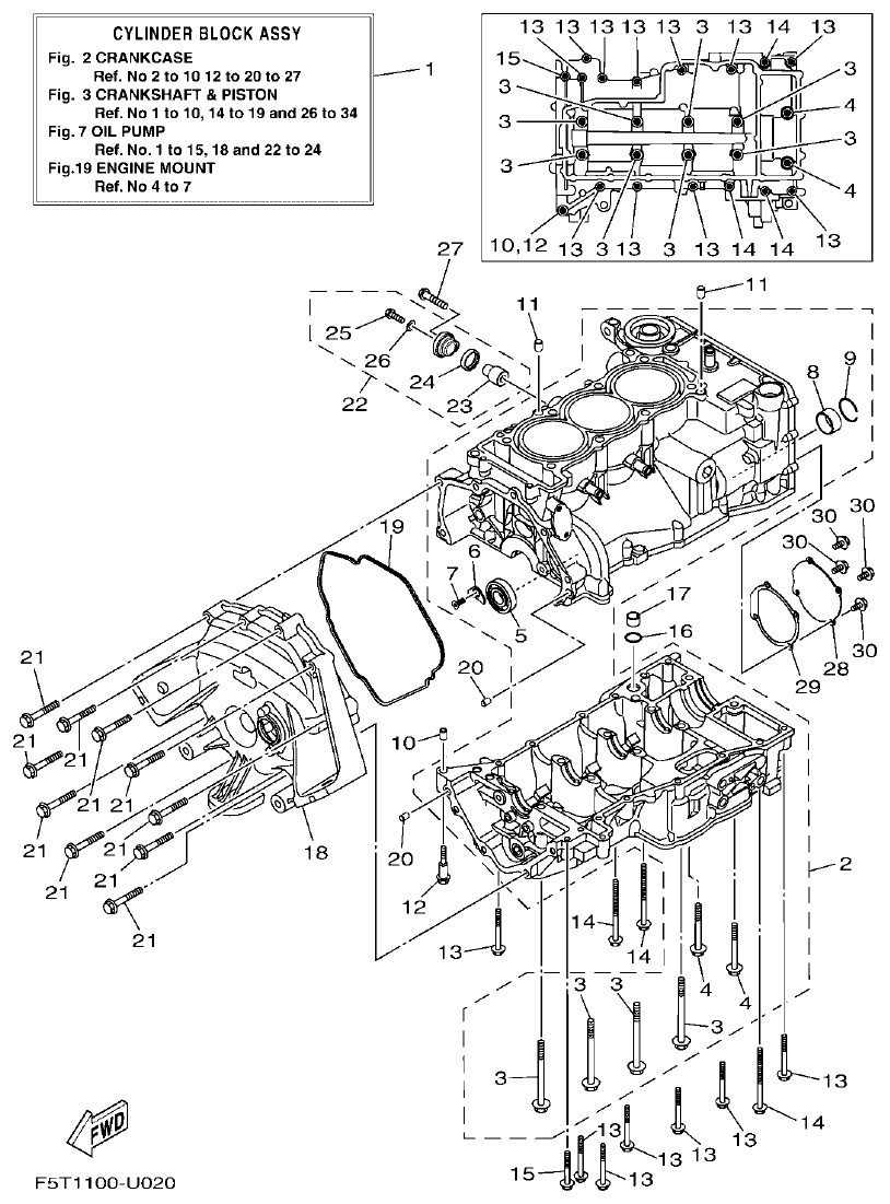 Yamaha VX1050AV CRANKCASE parts diagram